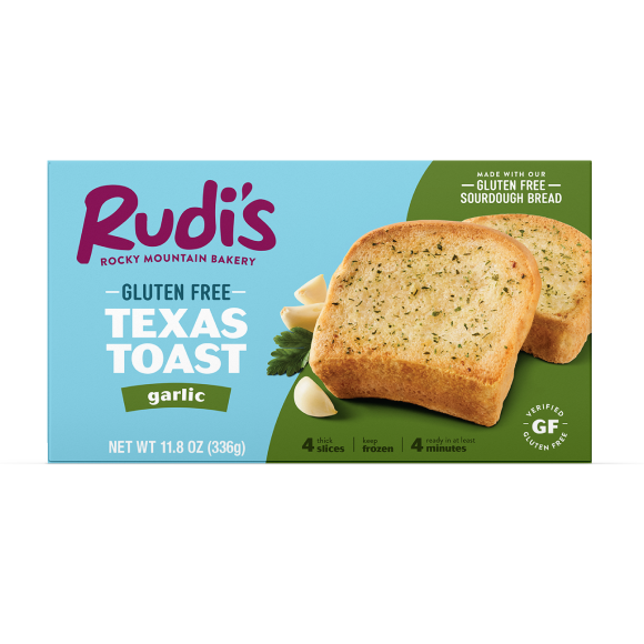 Rudi's Bakery Gluten Free Garlic Texas Toast Front of package