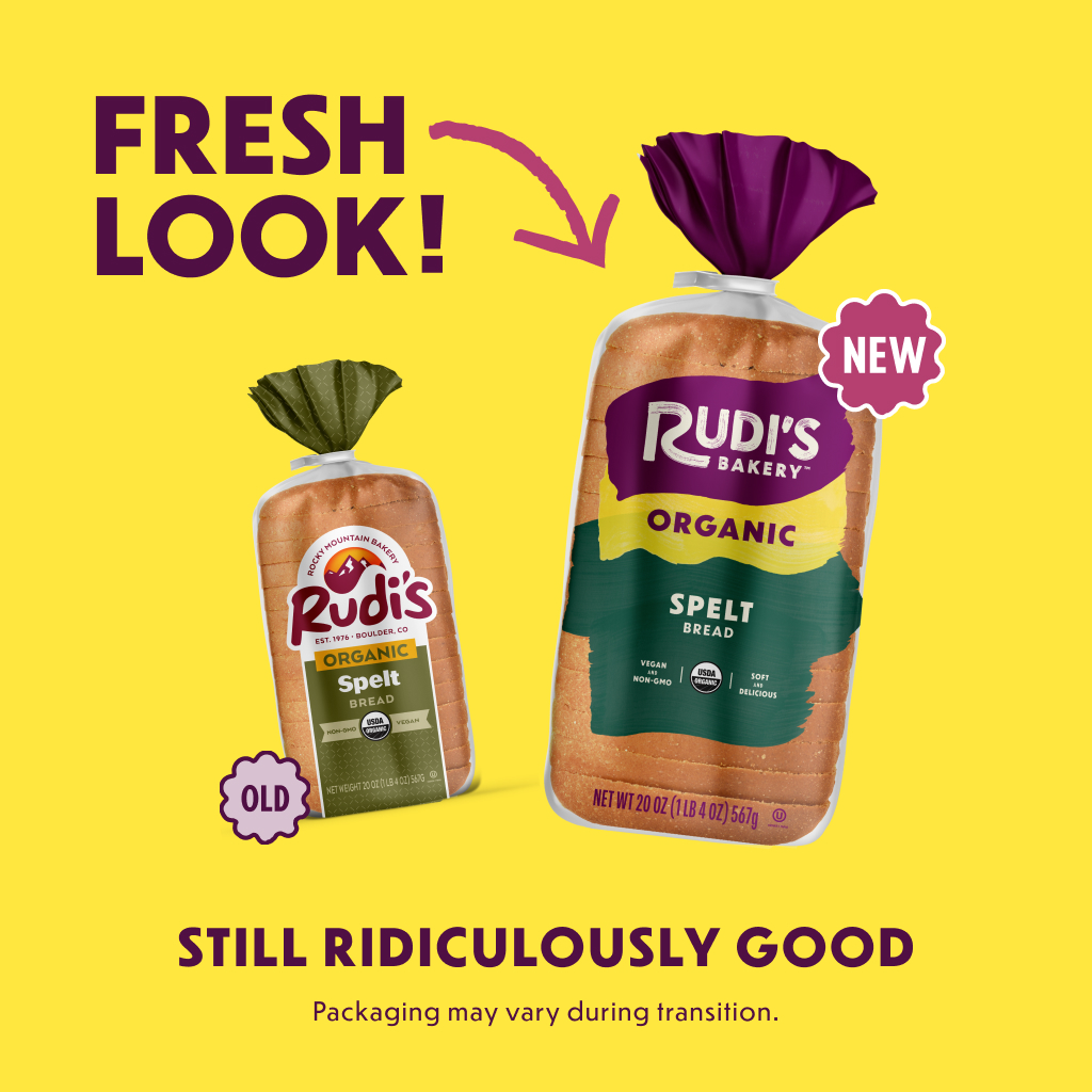 Rudi's Bakery before and after packaging image