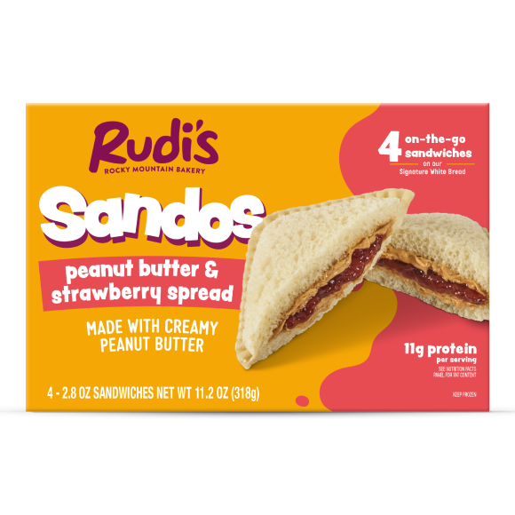 Peanut Butter and Strawberry Spread Sandos four count pack