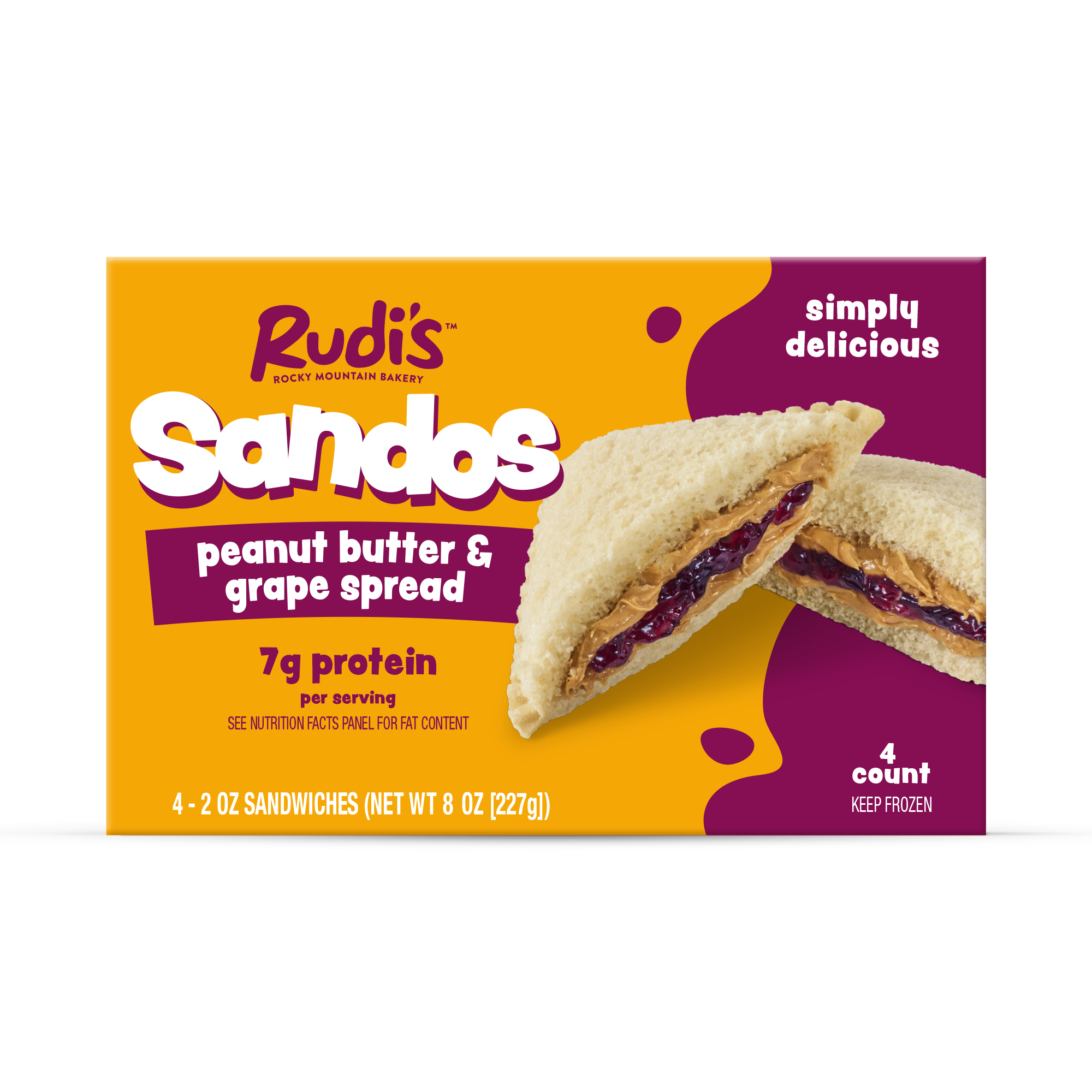 Rudi's Peanut Butter and Grape Sando