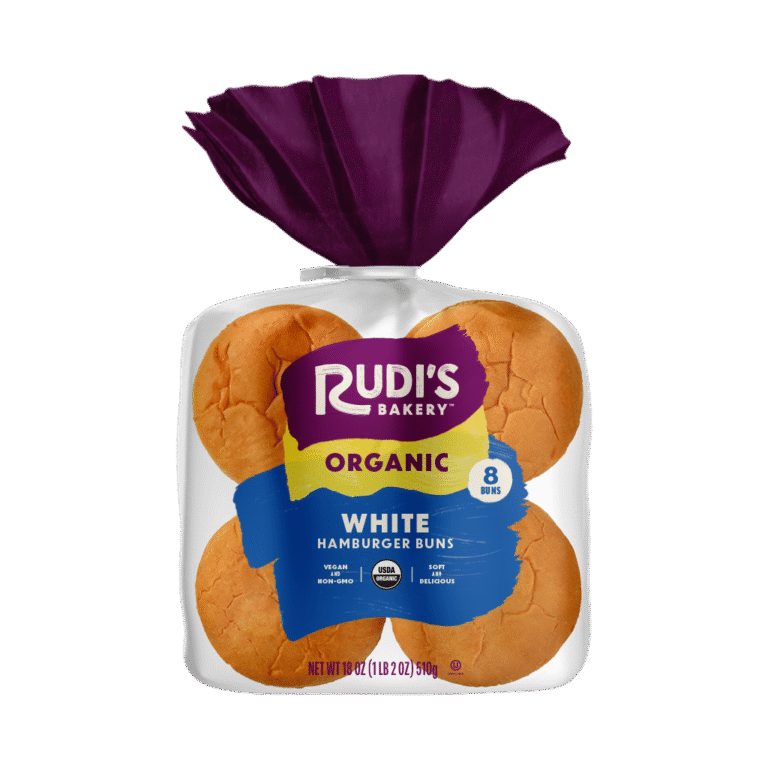 White Hamburger Buns Front Packaging