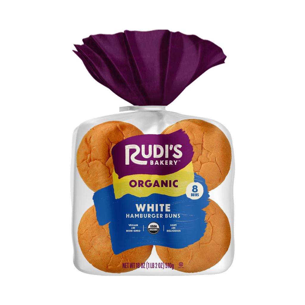White Hamburger Buns Front Packaging