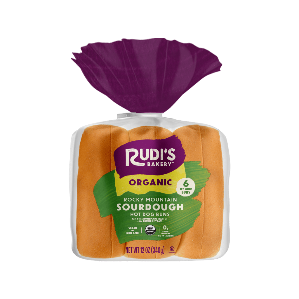 Sourdough Hot Dog Buns Front Packaging