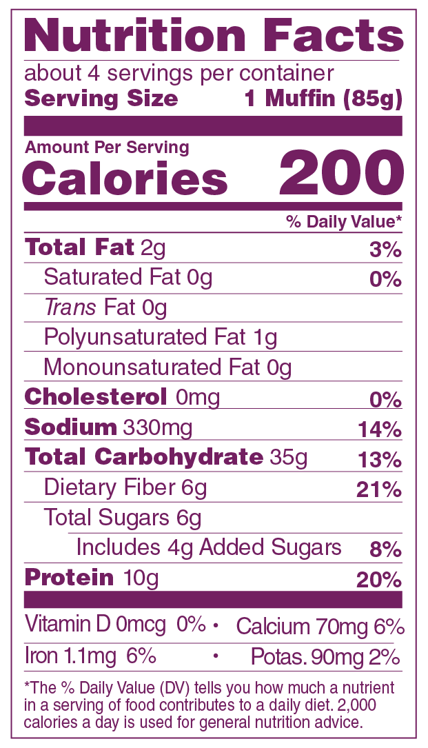 Daily Power English Muffin White NFP