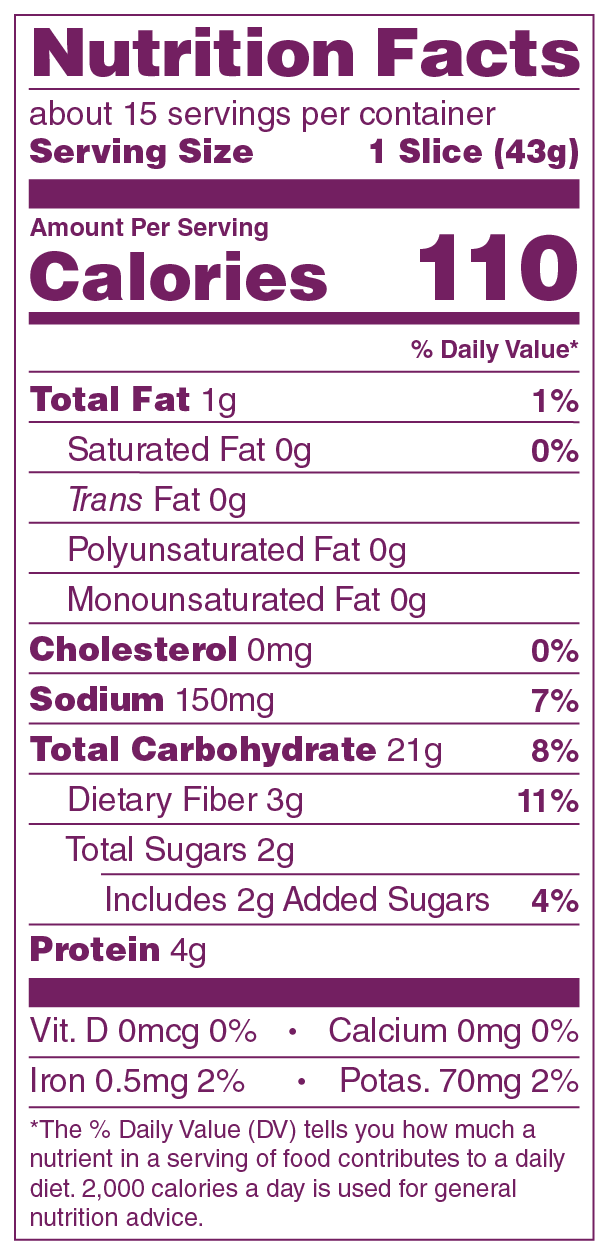 Honey Sweet Whole Wheat NFP
