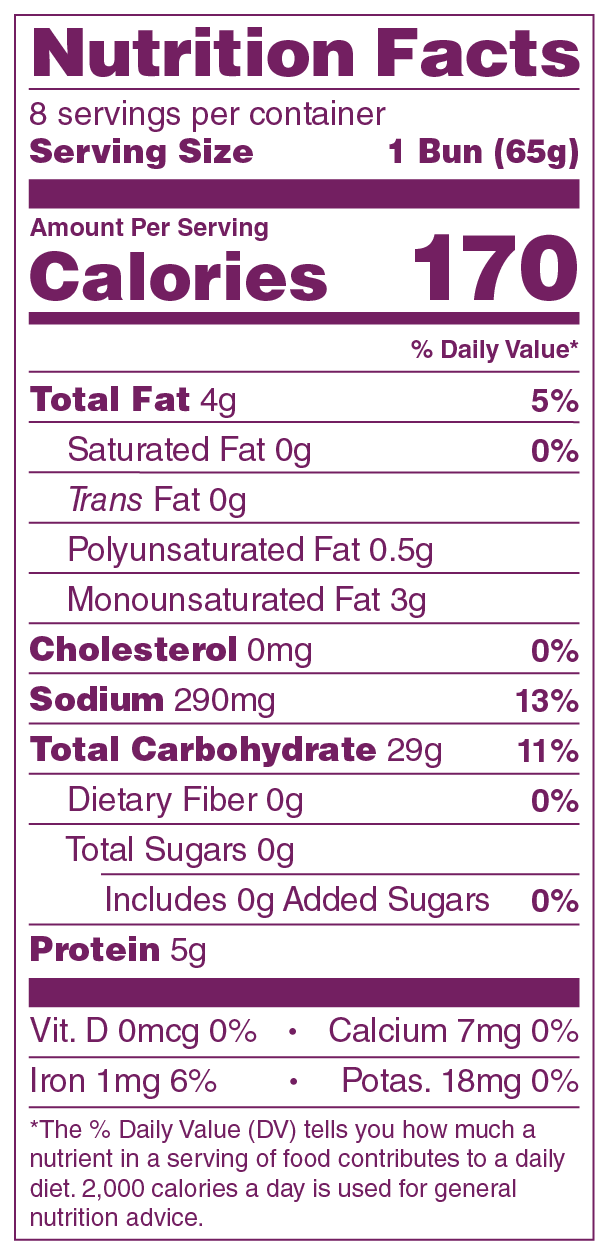 Sourdough Hamburger Buns NFP