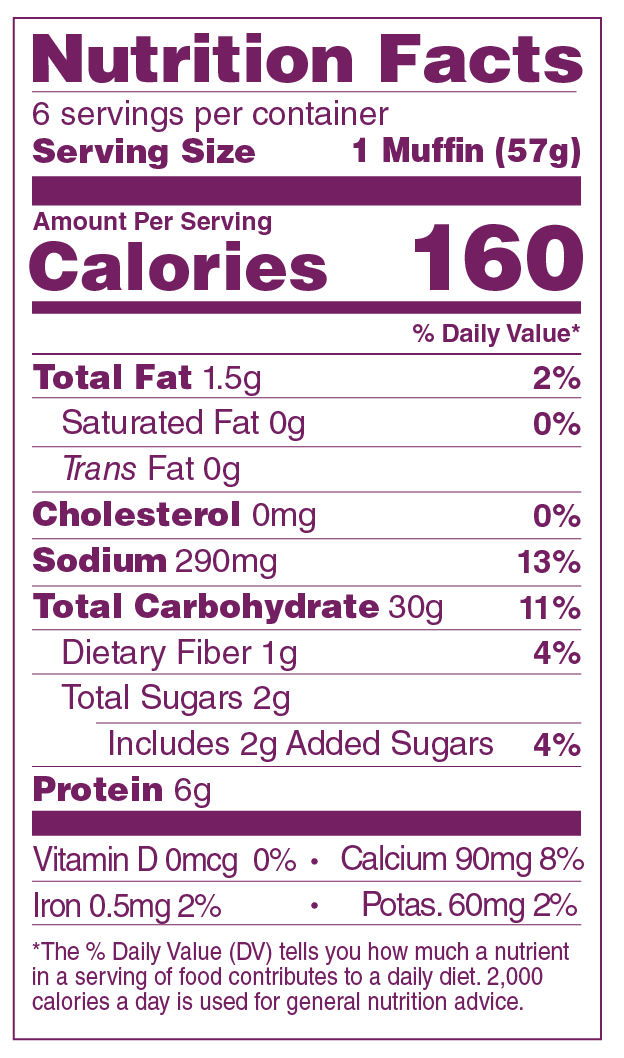 White English Muffins NFP