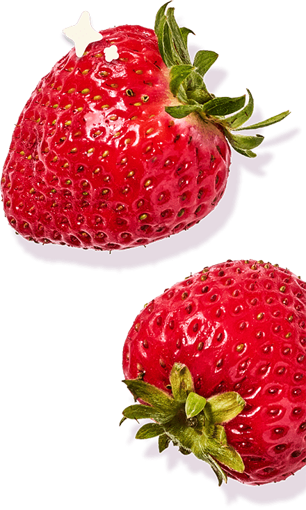 Two strawberries