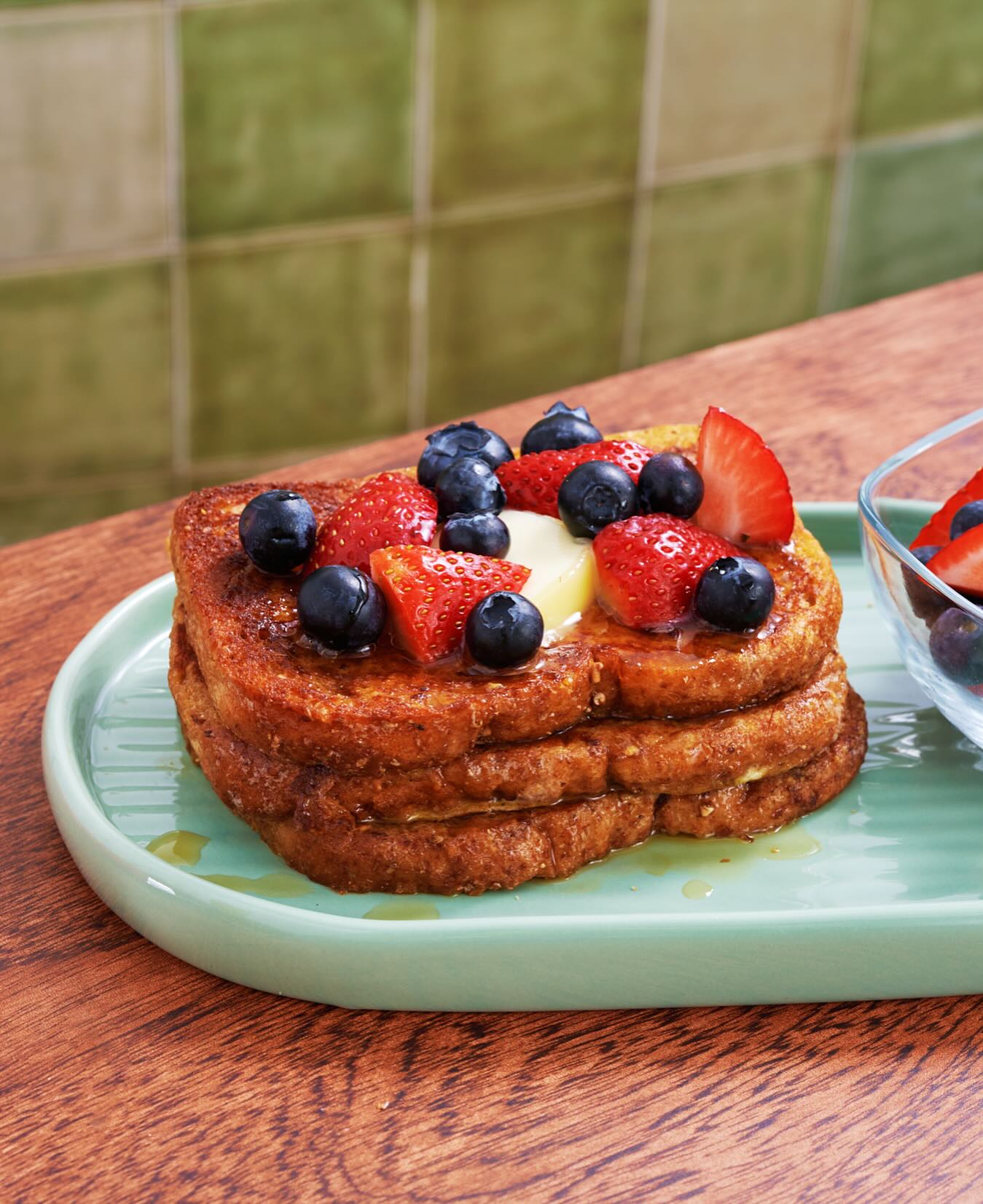 French toast with fruit and berries made from Rudi's bread